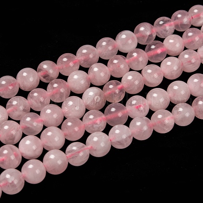 Natural Madagascar Rose Quartz Beads Strads US-G-D655-8mm-1