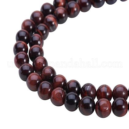 Dyed Natural Tiger Eye Round Beads Strands US-G-PH0017-8mm-1