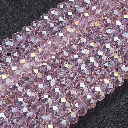 Electroplate Glass Beads Strands US-GR10MMY-59AB-1