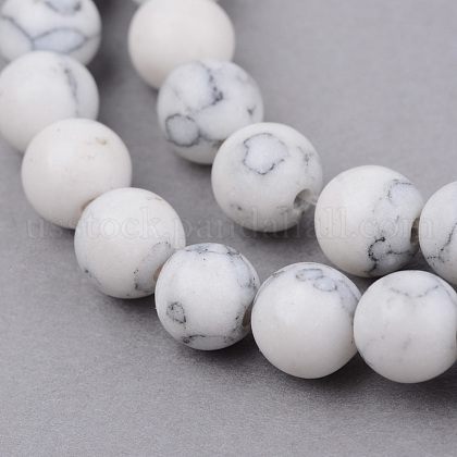 Synthetic Howlite Beads Strands US-X-G-Q462-8mm-26-1-1