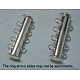 3-strands Brass Magnetic Slide Lock Clasps US-E214-M-4