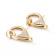 Brass Micro Pave Cubic Zirconia Lobster Claw Clasp US-ZIRC-I043-34G-02-2