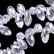Electroplate Glass Faceted Teardrop Beads Strands US-EGLA-D014-01-2