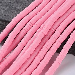Flat Round Handmade Polymer Clay Beads US-CLAY-R067-6.0mm-28