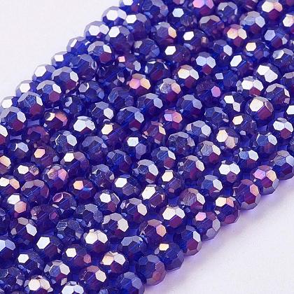 Electroplate Glass Beads Strands US-EGLA-D021-67-1