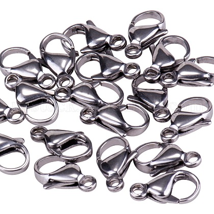 304 Stainless Steel Lobster Claw Clasps US-STAS-PH0002E-02P-1