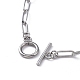 304 Stainless Steel Paperclip Chain Necklaces US-NJEW-JN02667-3