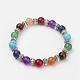 Natural & Synthetic Gemstone Beaded Stretch Bracelets US-BJEW-P065-02-1
