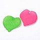 Transparent Frosted Acrylic Leaf Charms US-PL591-2