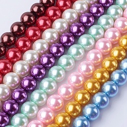 Glass Pearl Beads Strands US-HYC002