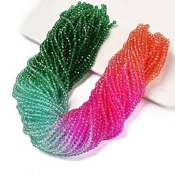 Transparent Painted Glass Beads Strands US-DGLA-A034-T3mm-A03