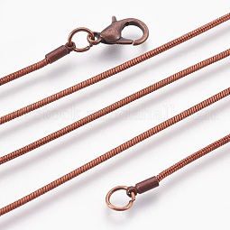 Brass Round Snake Chain Necklace Making US-KK-F763-07R