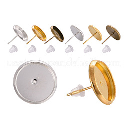 Brass Ear Studs Settings US-IFIN-YW0001-15