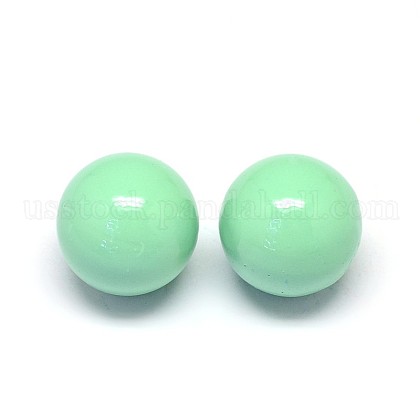 No Hole Spray Painted Brass Round Smooth Chime Ball Beads Fit Cage Pendants&nbsp;US-KKB-E003-M-16mm-2