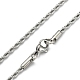 304 Stainless Steel Necklaces Unisex Rope Chain Necklaces US-NJEW-507L-10-3