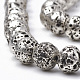 Electroplated Natural Lava Rock Beads Strands US-G-T098-01C-10-3