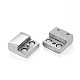 Rectangle 304 Stainless Steel Magnetic Clasps with Glue-in Ends US-STAS-D059-20-2