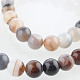 Dyed & Heated Natural Agate Round Beads Strands US-G-E230-01-8mm-1