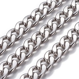 304 Stainless Steel Cuban Link Chains US-CHS-P007-14P