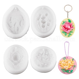 4Pcs 4 Styles Silicone Soap Molds US-DIY-TA0013-19