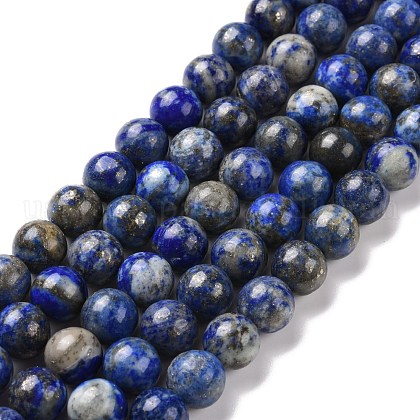 Natural Lapis Lazuli Round Bead Strands US-G-E262-01-10mm-1