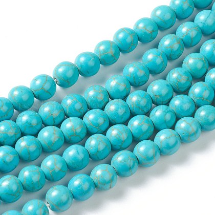 Synthetic Turquoise Beads Strands US-G-H263-02C-1