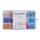 1 Box Diameter 8mm Electroplate Round Rondelle Glass Beads Faceted Multicolor Loose Beads for Jewelry Making US-EGLA-PH0002-8x5mm-01-6