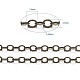 Brass Flat Oval Cable Chains US-CHC029Y-AB-6