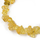 Unisex Chip Natural Citrine(Dyed & Heated) Beaded Stretch Bracelets US-BJEW-S143-31-3