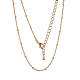 Long-Lasting Plated Brass Cable Chain Necklaces US-NJEW-K112-09G-NF-1