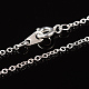 Nickel Free Silver Color Plated Brass Chain Necklaces US-X-SW028-S-3