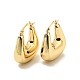 Rack Plating Brass Chunky Trapezoid Hoop Earrings for Women US-EJEW-G288-36G-1