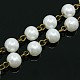 Handmade Glass Pearl Beads Chains US-AJEW-PH00489-01-2