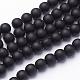 Synthetic Black Stone Beads Strands US-G508-6-1