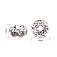 Rondelle Brass Rhinestone Spacer Beads US-RB-PH0001-01S-3
