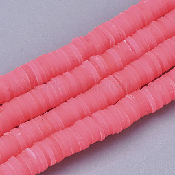 Handmade Polymer Clay Beads Strands US-CLAY-R089-6mm-044