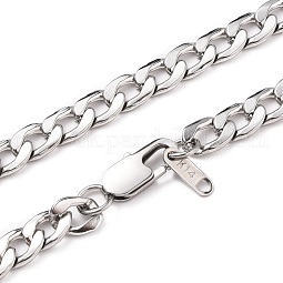 Men's 304 Stainless Steel Cuban Link Chain Necklaces US-NJEW-JN03170-02