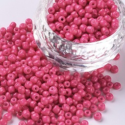 Baking Paint Glass Seed Beads US-SEED-US0003-3mm-K5