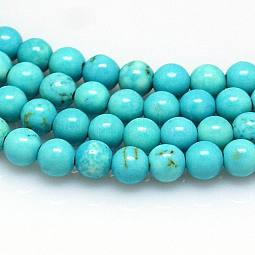 Natural Howlite Beads Strands US-TURQ-G103-8mm-01