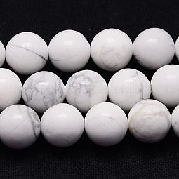 Natural Howlite Beads Strands US-TURQ-G090-6mm