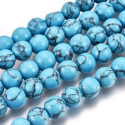 Synthetic Turquoise Beads Strands US-Z0NDC011-1-1