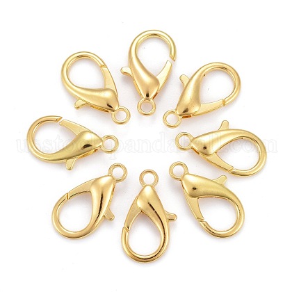 Zinc Alloy Lobster Claw Clasps US-X-E107-G-1