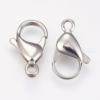 304 Stainless Steel Lobster Claw Clasps US-STAS-I082-14P-05-1