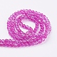 Spray Painted Crackle Glass Beads Strands US-CCG-Q002-6mm-09-2