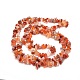 Natural Carnelian Chip Bead Strands US-G-M205-40-2