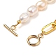 Natural Baroque Pearl Keshi Pearl Beaded Bracelets US-BJEW-JB05317-5