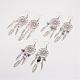 Natural Gemstone Dangle Earrings US-EJEW-JE02104-1