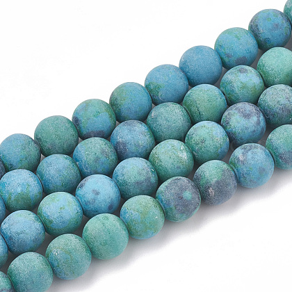 Synthetic Chrysocolla Beads Strands US-G-T106-193-1