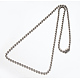 Hot Selling 304 Stainless Steel Ball Chain Necklace US-NJEW-E045-13P-2