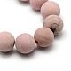 Frosted Natural Rhodonite Round Bead Strands US-G-M064-10mm-04-2